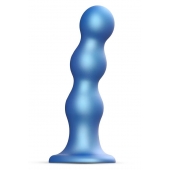 Голубая насадка Strap-On-Me Dildo Plug Balls size L - Strap-on-me - купить с доставкой в Иркутске