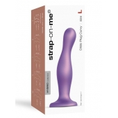 Фиолетовая насадка Strap-On-Me Dildo Plug Curvy size L - Strap-on-me - купить с доставкой в Иркутске