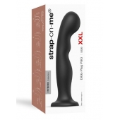 Черная насадка Strap-On-Me Dildo Plug P G size XXL - Strap-on-me - купить с доставкой в Иркутске