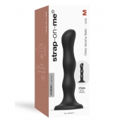 Черная насадка Strap-On-Me Dildo Geisha Balls size M - Strap-on-me - купить с доставкой в Иркутске
