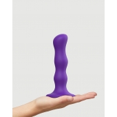 Фиолетовая насадка Strap-On-Me Dildo Geisha Balls size M - Strap-on-me - купить с доставкой в Иркутске