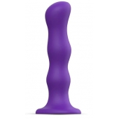 Фиолетовая насадка Strap-On-Me Dildo Geisha Balls size M - Strap-on-me - купить с доставкой в Иркутске