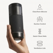 Черный мастурбатор с контролем всасывания Arcwave Pow Stroker - Arcwave - в Иркутске купить с доставкой