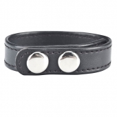 Кольцо на пенис SNAP COCK RING из искусственной кожи на клепках - BlueLine - в Иркутске купить с доставкой