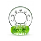 Зеленое эрекционное виброкольцо Arouser Vibrating C-Ring - Blush Novelties - в Иркутске купить с доставкой