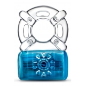 Синее эрекционное виброкольцо Pleaser Rechargeable C-Ring - Blush Novelties - в Иркутске купить с доставкой