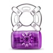 Фиолетовое эрекционное виброкольцо One Night Stand Vibrating C-Ring - Blush Novelties - в Иркутске купить с доставкой