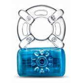 Синее эрекционное виброкольцо One Night Stand Vibrating C-Ring - Blush Novelties - в Иркутске купить с доставкой