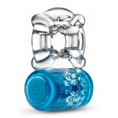 Синее эрекционное виброкольцо One Night Stand Vibrating C-Ring - Blush Novelties - в Иркутске купить с доставкой