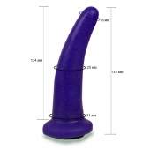 Фиолетовая гладкая изогнутая насадка-плаг - 13,3 см. - LOVETOY (А-Полимер) - купить с доставкой в Иркутске