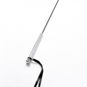 Черный кожаный стек с гладкой ручкой - 55 см. - Crazy Handmade - купить с доставкой в Иркутске