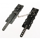 Узорчатые кожаные оковы с регулируемыми ремешками - Crazy Handmade - купить с доставкой в Иркутске