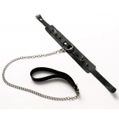 Черный ошейник с шипами и поводком - Crazy Handmade - купить с доставкой в Иркутске