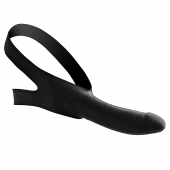 Черный кляп-страпон Masters Mini Face Fuck Strap-On - 14 см. - XR Brands - купить с доставкой в Иркутске