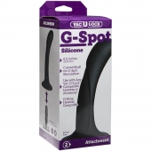 Черная изогнутая насадка Vac-U-Lock G-Spot - 16,5 см. - Doc Johnson - купить с доставкой в Иркутске