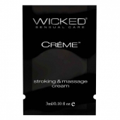 Крем для массажа и мастурбации Wicked Stroking and Massage Creme - 3 мл. - Wicked - купить с доставкой в Иркутске