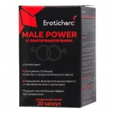 Капсулы для мужчин Erotichard male power с пантогематогеном - 20 капсул (0,370 гр.) - Erotic Hard - купить с доставкой в Иркутске