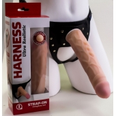 Насадка-фаллос в комплекте с трусиками Harness - 21,6 см. - LOVETOY (А-Полимер) - купить с доставкой в Иркутске