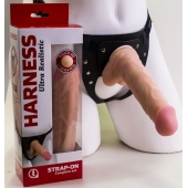 Страпон Harness из двух предметов: регулируемые трусики и насадка-фаллос - 17,5 см. - LOVETOY (А-Полимер) - купить с доставкой в Иркутске