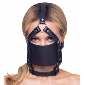 Черный намордник с кляпом-шаром Head Harness With A Gag - Orion - купить с доставкой в Иркутске