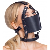 Черный намордник с кляпом-шаром Head Harness With A Gag - Orion - купить с доставкой в Иркутске