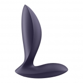 Фиолетовый анальный вибростимулятор Power Plug - Satisfyer - в Иркутске купить с доставкой