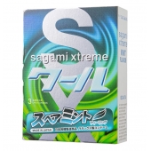 Презервативы Sagami Xtreme Mint с ароматом мяты - 3 шт. - Sagami - купить с доставкой в Иркутске