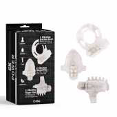 Набор из 3 прозрачных эрекционных колец с вибрацией Teasers Ring Kit - Chisa - в Иркутске купить с доставкой