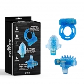 Набор из 3 синих эрекционных колец с вибрацией Teasers Ring Kit - Chisa - в Иркутске купить с доставкой