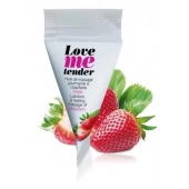 Съедобное согревающее массажное масло Love Me Tender Strawberry с ароматом клубники - 10 мл. - Love to Love - купить с доставкой в Иркутске