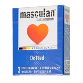 Презервативы с пупырышками Masculan Dotted - 3 шт. - Masculan - купить с доставкой в Иркутске