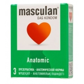 Презервативы анатомической формы Masculan Anatomic - 3 шт. - Masculan - купить с доставкой в Иркутске