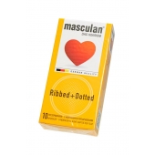Презервативы с колечками и пупырышками Masculan Ribbed+Dotted - 10 шт. - Masculan - купить с доставкой в Иркутске