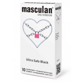 Ультрапрочные презервативы Masculan Ultra Safe Black - 10 шт. - Masculan - купить с доставкой в Иркутске