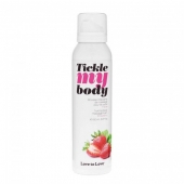 Массажная хрустящая пенка Tickle My Body Strawberry с ароматом клубники - 150 мл. - Love to Love - купить с доставкой в Иркутске