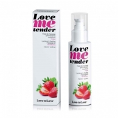Съедобное согревающее массажное масло Love Me Tender Strawberry с ароматом клубники - 100 мл. - Love to Love - купить с доставкой в Иркутске