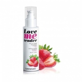 Съедобное согревающее массажное масло Love Me Tender Strawberry с ароматом клубники - 100 мл. - Love to Love - купить с доставкой в Иркутске