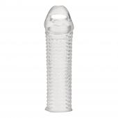 Текстурированная насадка на пенис Clear Textured Penis Enhancing Sleeve Extension - 16,5 см. - BlueLine - в Иркутске купить с доставкой