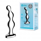 Стальной анальный фаллоимитатор для простаты Stainless Steel Anal Beads - 13 см. - b-Vibe - в Иркутске купить с доставкой