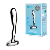 Стальной стимулятор простаты Stainless Steel Prostate Plug - 11,5 см. - b-Vibe - в Иркутске купить с доставкой