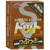 Презервативы Sagami Xtreme FEEL UP с точечной текстурой и линиями прилегания - 3 шт. - Sagami - купить с доставкой в Иркутске