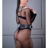 Черный кожаный пояс Sex Game - БДСМ Арсенал - купить с доставкой в Иркутске