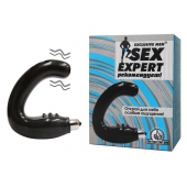 Чёрный массажёр простаты серии Sex Expert - Sex Expert - в Иркутске купить с доставкой