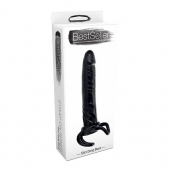 Чёрная насадка-фаллос для двойного проникновения INFLATABLE DILDO SLIM DONG  - 13,5 см. - Toyz4lovers - в Иркутске купить с доставкой