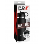 Черный мастурбатор в виде бутылки Fap Flask - Pipedream - в Иркутске купить с доставкой