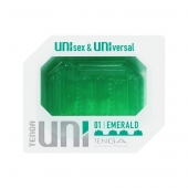 Зеленый мастурбатор-стимулятор Tenga Uni Emerald - Tenga - в Иркутске купить с доставкой