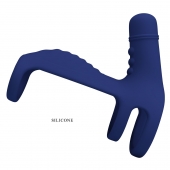 Синяя вибронасадка на пенис Vibrating Penis Sling - Baile - в Иркутске купить с доставкой
