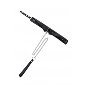 Черный кожаный ошейник-воротник с поводком - Pecado - купить с доставкой в Иркутске