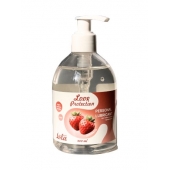 Лубрикант на водной снове Love Protection Strawberry с ароматом клубники - 300 мл. - Lola Games - купить с доставкой в Иркутске