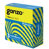 Классические презервативы с обильной смазкой Ganzo Classic - 3 шт. - Ganzo - купить с доставкой в Иркутске